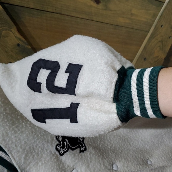 VINTAGE GEIBEL VARSITY SHORT SLEEVE JACKET PRO KNITWEAR PITTSBURGH PA CATHOLIC - Picture 5 of 12